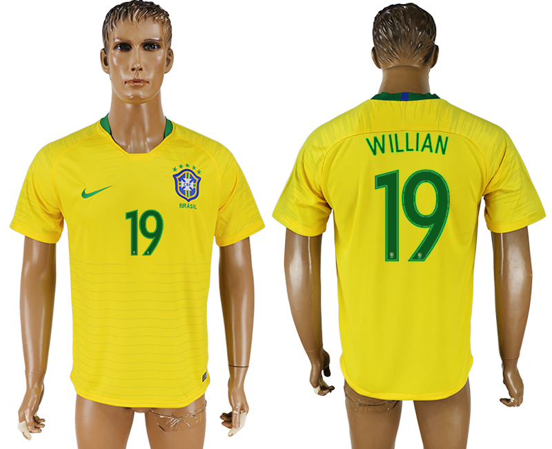 2018 FIFA WORLD CUP BRAZIL #19 WILLIAN YELLOW.png Maillot de foo